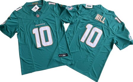 Men's Miami Dolphins #10 Tyreek Hill Limited Aqua FUSE Vapor Jersey