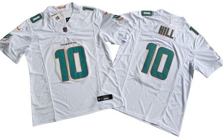 Men's Miami Dolphins #10 Tyreek Hill Limited White FUSE Vapor Jersey