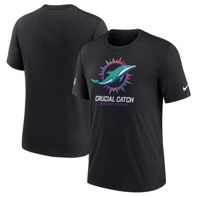 Men's Miami Dolphins Black 2024 Crucial Catch T Shirt