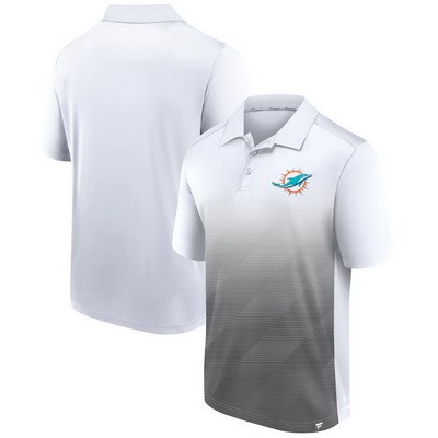Men's Miami Dolphins White Black Parameter Polo
