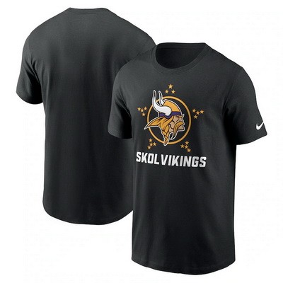 Men's Minnesota Vikings Black Local Essential T Shirt