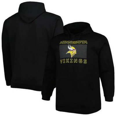 Men's Minnesota Vikings Black Printed Pullover Hoodie 302607