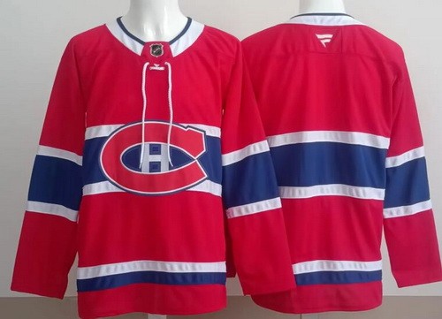 Men's Montreal Canadiens Blank Red Authentic Jersey