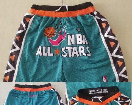 Men's NBA Green 1996 All Star Just Don Shorts