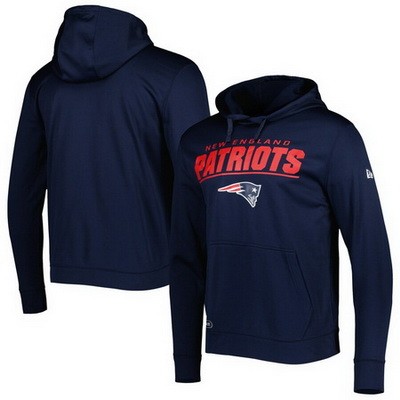 Men's New England Patriots Navy Printed Pullover Hoodie 302633