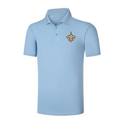 Men's New Orleans Saints Light Blue Eclipse Polo