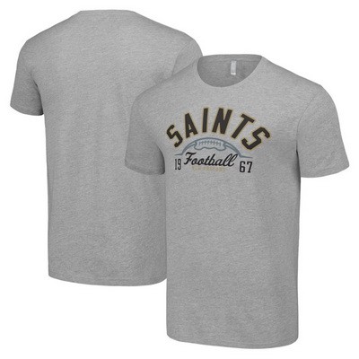 Men's New Orleans Saints Starter Gray Half Ball Team T Shirt