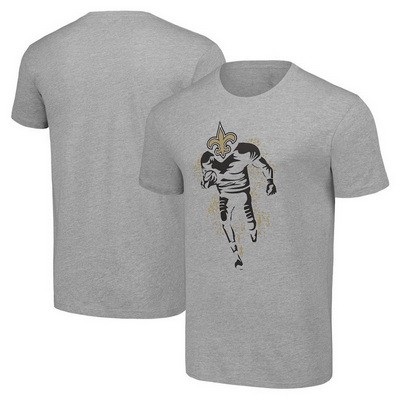 Men's New Orleans Saints Starter Gray Logo Graphic T Shirt