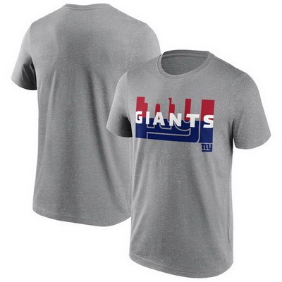 Men's New York Giants Gray Square Off Tri Blend T Shirt