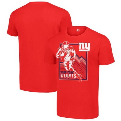 Men's New York Giants Red Graphic Shield Logo T Shirt