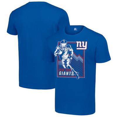 Men's New York Giants Royal Graphic Shield Logo T Shirt
