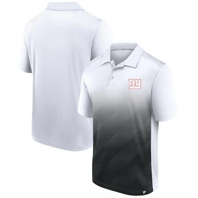 Men's New York Giants White Black Parameter Polo
