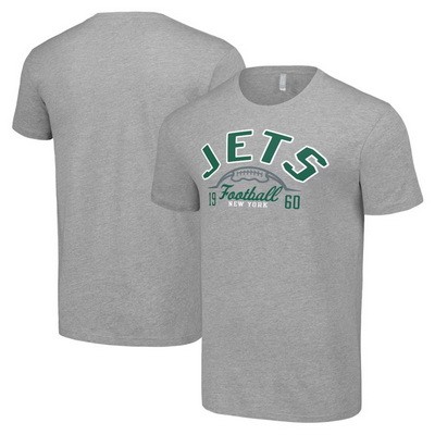 Men's New York Jets Starter Gray Half Ball Team T Shirt