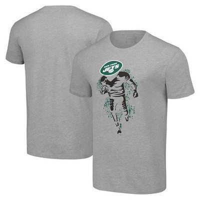 Men's New York Jets Starter Gray Logo Graphic T Shirt