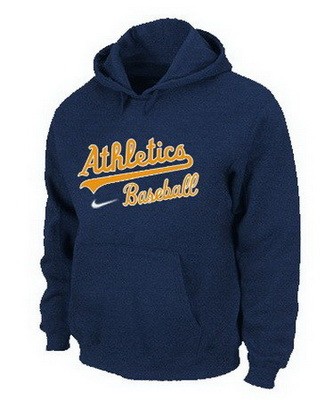 Men's Oakland Athletics Navy Blue Printed Pullover Hoodie