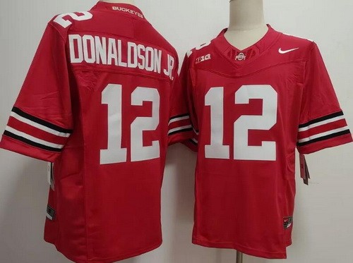 Men's Ohio State Buckeyes #12 Cj Donaldson Limited Red FUSE College Football Jersey