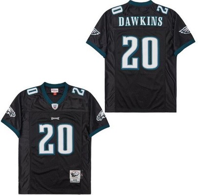 Men's Philadelphia Eagles #20 Brian Dawkins Black Throwback Jersey