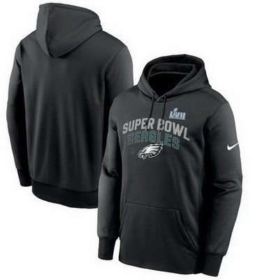 Men's Philadelphia Eagles Black Printed Pullover Hoodie 302508
