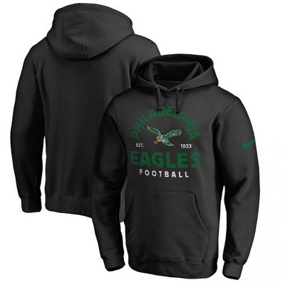Men's Philadelphia Eagles Black Pullover Hoodie 8006