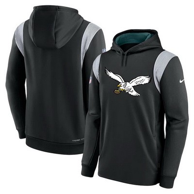 Men's Philadelphia Eagles Black Pullover Hoodie 8013