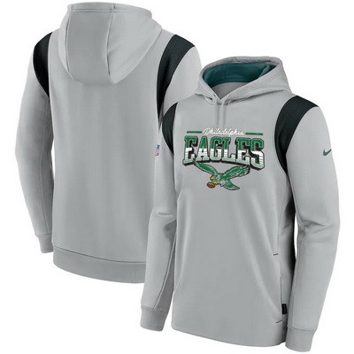 Men's Philadelphia Eagles Gray Pullover Hoodie 8010