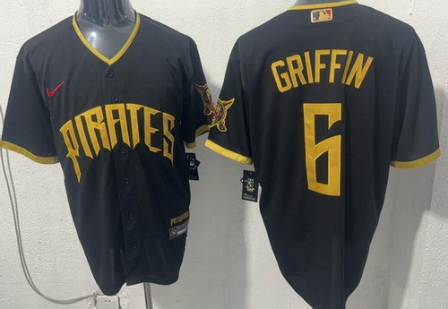 Men's Pittsburgh Pirates #6 Konnor Griffin Black 2026 City Connect Stadium Jersey