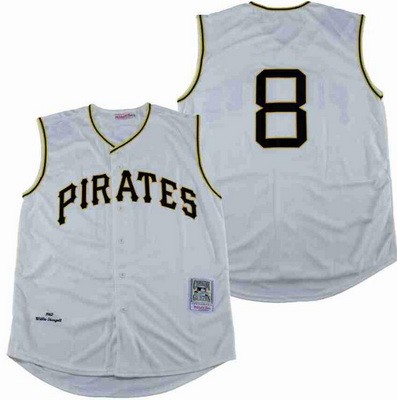 Men's Pittsburgh Pirates #8 Willie Stargell Cream 1962 Throwback Jersey