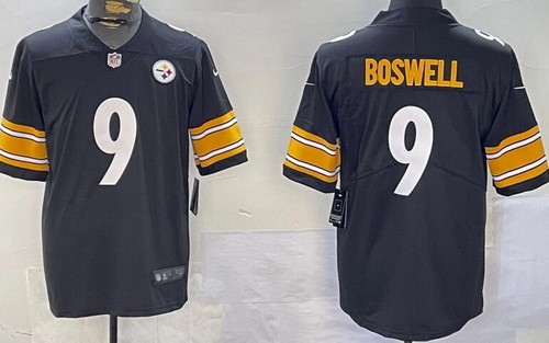 Men's Pittsburgh Steelers #9 Chris Boswell Limited Black Vapor Jersey
