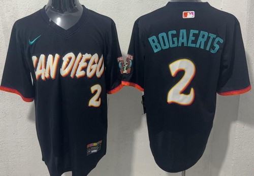 Men's San Diego Padres #2 Xander Bogaerts Navy 2026 City Connect Stadium Jersey