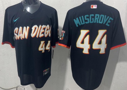 Men's San Diego Padres #44 Joe Musgrove Navy 2026 City Connect Stadium Jersey