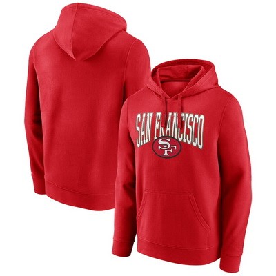 Men's San Francisco 49ers Red Gridiron Classics Campus Standard Pullover Hoodie