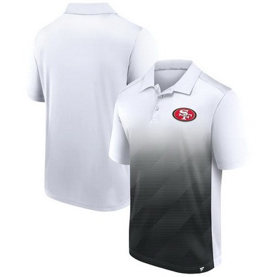 Men's San Francisco 49ers White Black Parameter Polo