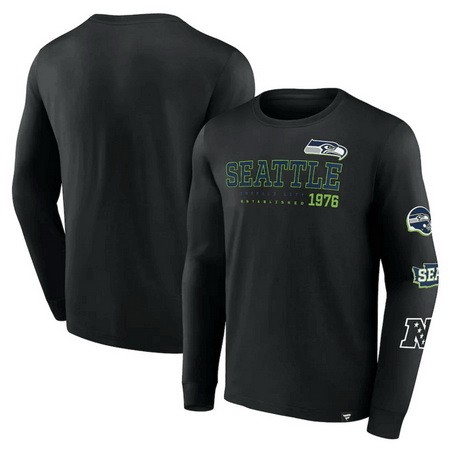 Men's Seattle Seahawks Black High Whip Pitcher Sweatshirts