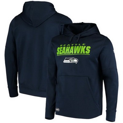 Men's Seattle Seahawks Navy Printed Pullover Hoodie 302620