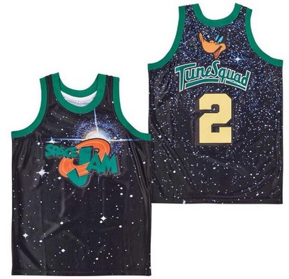 Men's Space Jam Tune Squad #2 Black Basketball Jersey
