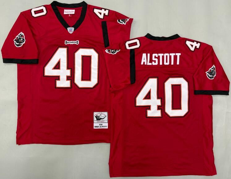 Men's Tampa Bay Buccaneers #40 Mike Alstott Red 2002 Throwback Jersey