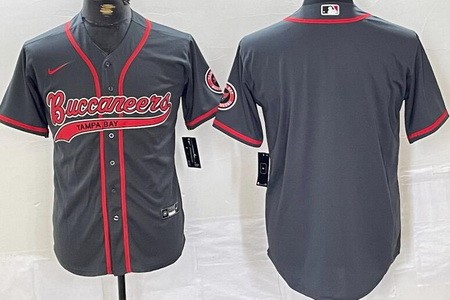 Men's Tampa Bay Buccaneers Blank Gray Baseball Jersey
