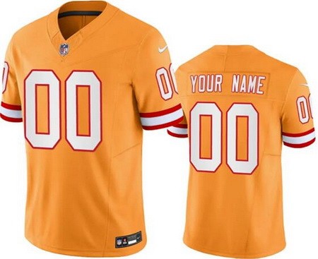 Men's Tampa Bay Buccaneers Customized Limited Yellow Throwback FUSE Vapor Jersey