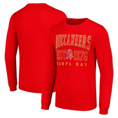 Men's Tampa Bay Buccaneers Starter Red Throwback Logo Long Sleeve T Shirt