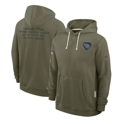 Men's Tennessee Titans Olive 2025 Salute to Service Sideline Hoodie