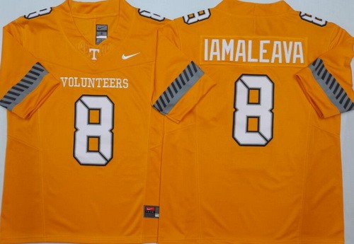 Men's Tennessee Volunteers #8 Nico Iamaleava Limited Orange 2025 College Football Jersey