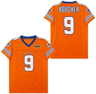 Men's The Waterboy #9 Bobby Boucher Orange Football Jersey
