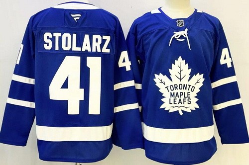 Men's Toronto Maple Leafs #41 Anthony Stolarz Blue Authentitc Jersey