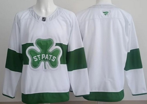 Men's Toronto Maple Leafs Blank White St Pats Authentic Jersey