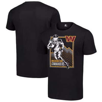 Men's Washington Commanders Black Graphic Shield Logo T Shirt