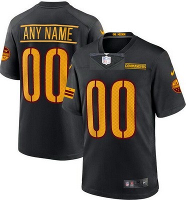 Men's Washington Commanders Customized Limited Black Vapor Jersey