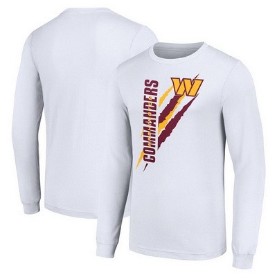 Men's Washington Commanders Starter White Color Scratch Long Sleeve T Shirt