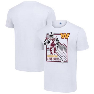 Men's Washington Commanders White Graphic Shield Logo T Shirt
