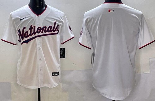Men's Washington Nationals Blank White Limited Jersey
