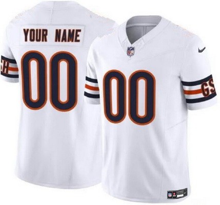Toddler Chicago Bears Customized Limited White FUSE Vapor Jersey